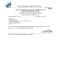 CSIR-NATIONAL INSTITUTE of SCIENCE COMMUNICATION and INFORMATION RESOURCES (NISCAIR) Dr