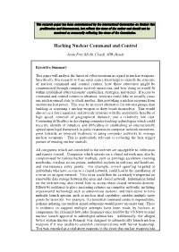 Hacking Nuclear Command and Control
