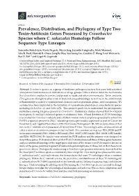 Prevalence, Distribution, and Phylogeny of Type Two Toxin-Antitoxin Genes Possessed by Cronobacter Species Where C. Sakazakii Homologs Follow Sequence Type Lineages