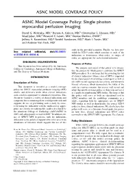Single Photon Myocardial Perfusion Imaging