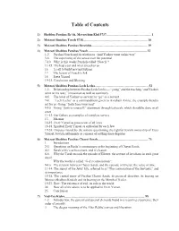 Table of Contents
