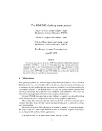 The GNOME Desktop Environment