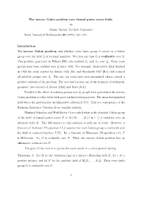 The Inverse Galois Problem Over Formal Power Series Fields by Moshe Jarden, Tel Aviv University Israel Journal of Mathematics 85