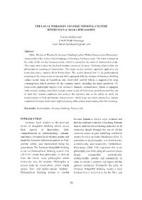 The Local Wisdom in Javanese Thinking Culture Within Hanacaraka Philosophy