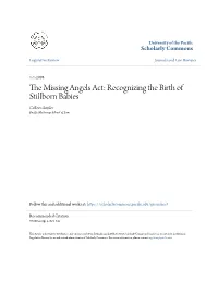 The Missing Angels Act: Recognizing the Birth of Stillborn Babies