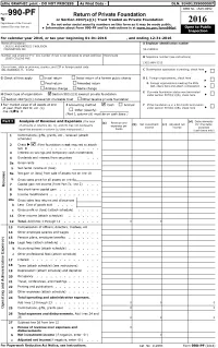 2016 Department of the Trea^Un Do Not Enter Social Security Numbers on This Form As It May Be Made Public