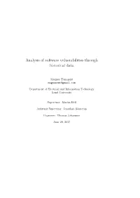 Analysis of Software Vulnerabilities Through Historical Data