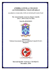 Andhra Loyola College (Autonomous), Vijayawada-8