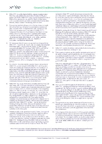 General Conditions Stibbe N.V