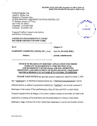 HEARING DATE and TIME: December 10, 2009 at 10:00 A.M