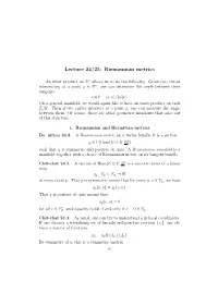 Lecture 24/25: Riemannian Metrics