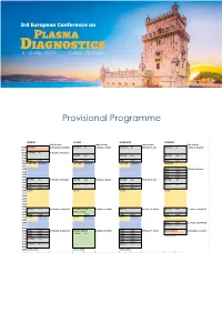 Provisional Programme