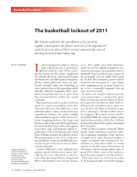 The Basketball Lockout of 2011