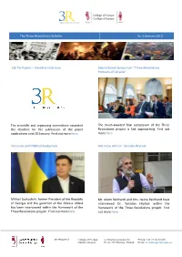 The Three Revolutions Bulletin Call for Papers