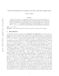 Universal Elements for Non-Linear Operators and Their Applications