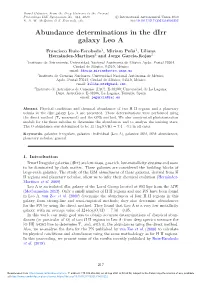 Abundance Determinations in the Dirr Galaxy Leo A