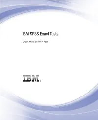 IBM SPSS Exact Tests