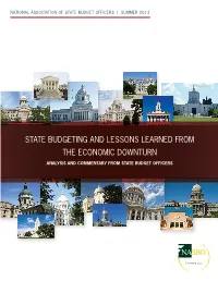 State Budgeting and Lessons Learned from the Economic Downturn