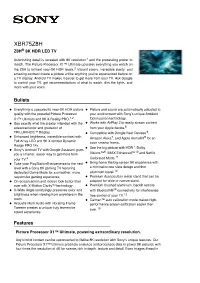 Xbr75z8h Z8h® 8K Hdr Led Tv