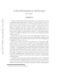 An Early Warning System for Asteroid Impact