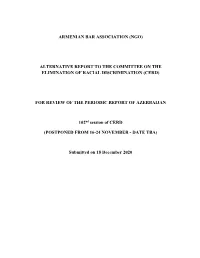 Armenian Bar Association (Ngo) Alternative Report To