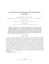Automated Antenna Design with Evolutionary Algorithms