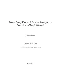 Break-Away Firewall Connection System