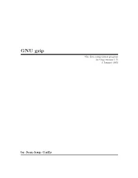 GNU Gzip the Data Compression Program for Gzip Version 1.11 2 January 2021