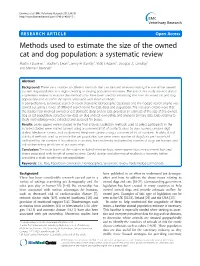 Methods Used to Estimate the Size of the Owned Cat And