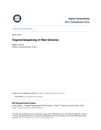 Targeted Sequencing of Plant Genomes