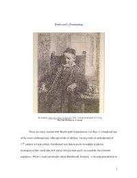 1 Rembrandt's Printmaking There Are Many Reasons Why Rembrandt