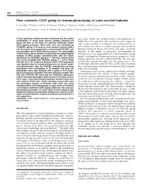 Flow Cytometry CD45 Gating for Immunophenotyping of Acute