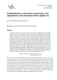 Individualization, Information Asymmetry, and Exploitation in the Advertiser-Driven Digital Era