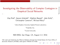 Investigating the Observability of Complex Contagion in Empirical Social Networks