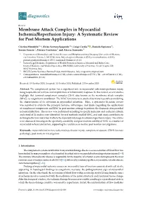 Membrane Attack Complex in Myocardial Ischemia/Reperfusion Injury: a Systematic Review for Post Mortem Applications