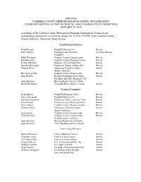 Minutes Cambria County Metropolitan Planning Organization Combined Meeting of the Technical and Coordinating Committees January 22, 2019