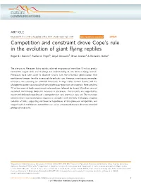 S Rule in the Evolution of Giant Flying Reptiles