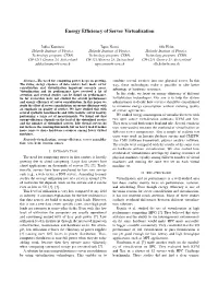 Energy Efficiency of Server Virtualization