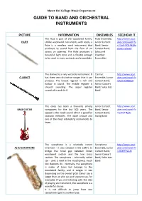Guide to Band and Orchestral Instruments