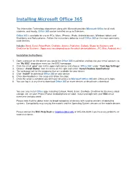 Installing Microsoft Office 365