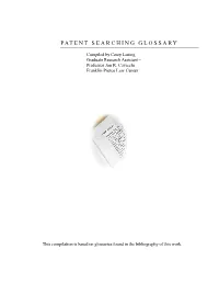 Patent Searching Glossary (PDF)