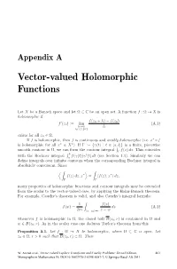 Vector-Valued Holomorphic Functions