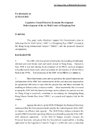 Administration's Paper on Redevelopment of the Air Mail