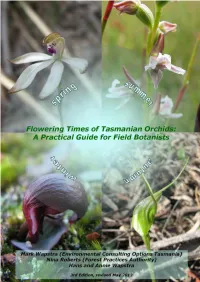 Flowering Times of Tasmanian Orchids: a Practical Guide for Field Botanists