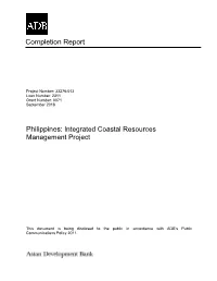 Integrated Coastal Resources Management: Project Completion