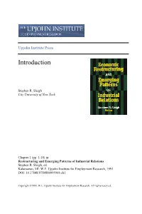 Introduction to Economic Restructuring and Emerging Patterns of Industrial Relations
