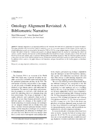 Ontology Alignment Revisited