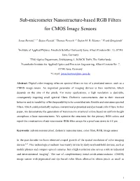 Sub-Micrometer Nanostructure-Based RGB Filters for CMOS Image Sensors