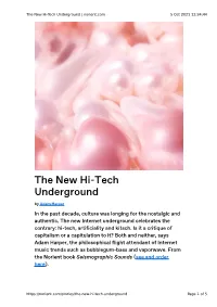 The New Hi-Tech Underground | Norient.Com 5 Oct 2021 12:34:44