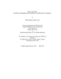 Thesis Paper and the Construction and Deployment of the Artwork, the Deep Gay